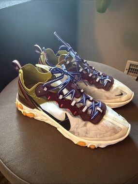 Nike React Element 87 Mens 7.5/Womens 9 Moss Transluscent Sneaker Active